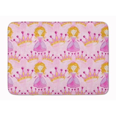 Carolines Treasures Watercolor Princess and Crown Machine Washable Memory Foam Mat BB7551RUG